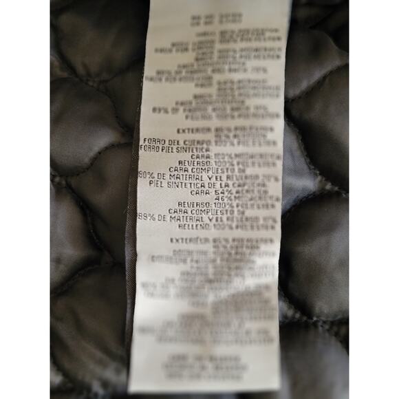 Levi's Black Arctic Cloth Shortie Parka Jacket with Faux Fur Hood Women's XS NWT - Picture 14 of 15